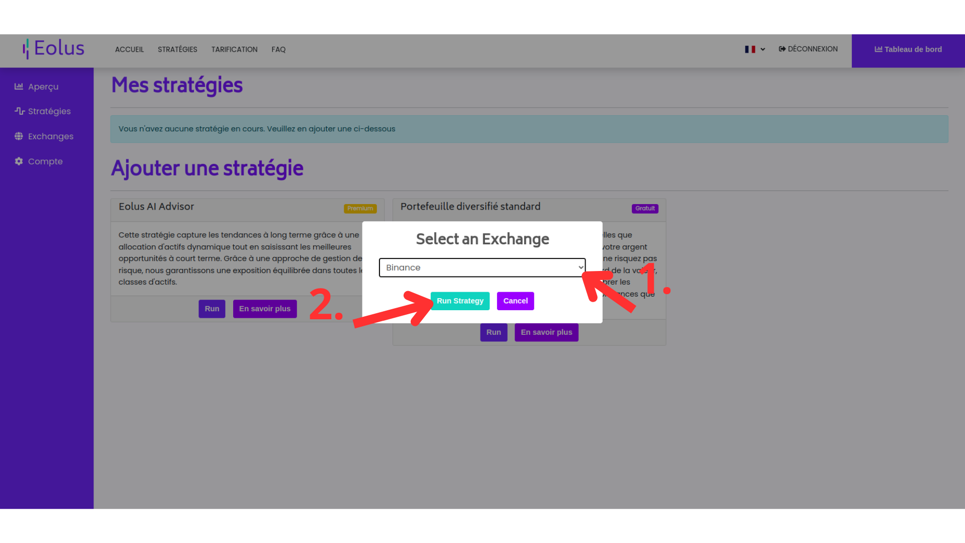 Select Self generated on Binance