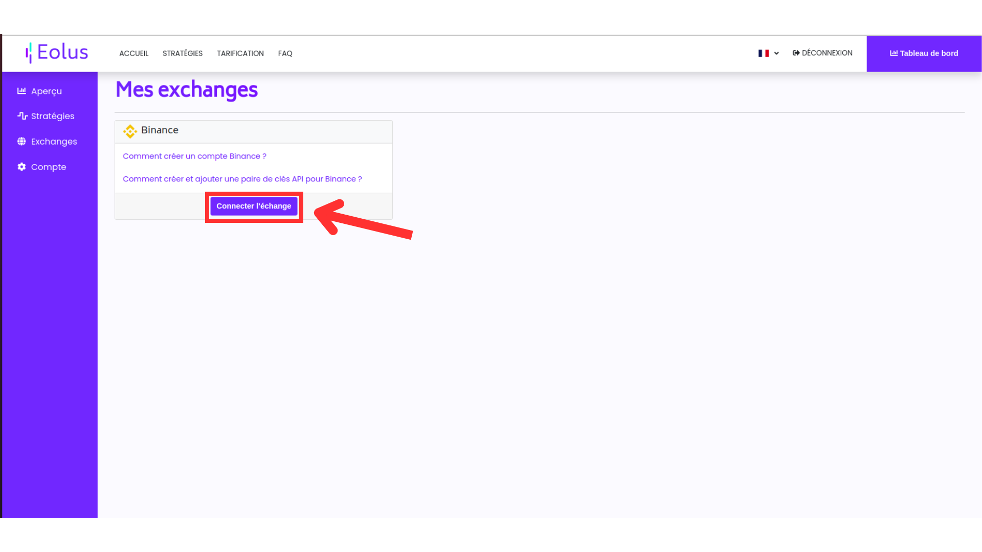 Select Self generated on Binance