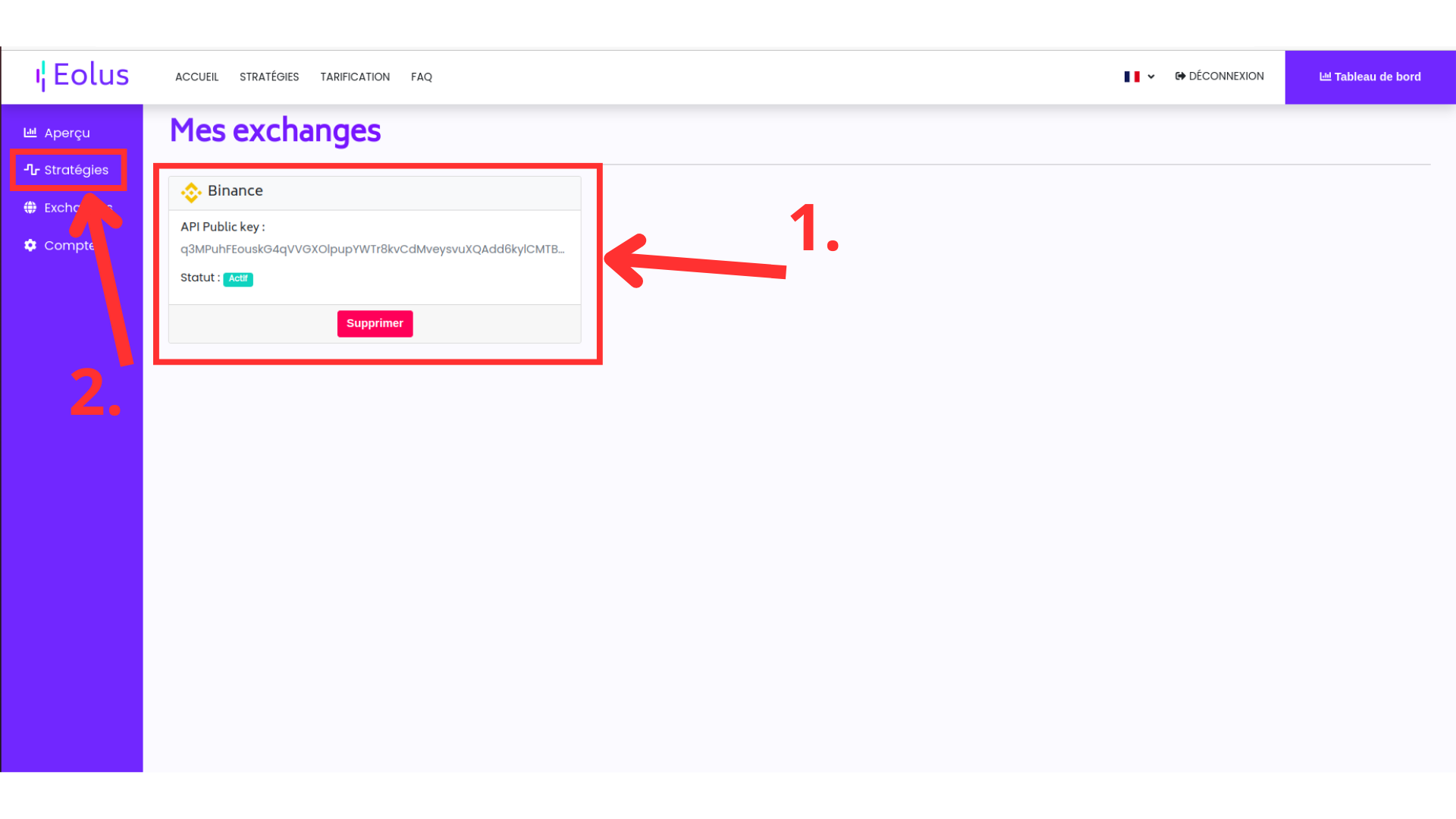 Select Self generated on Binance